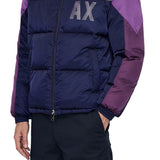 A|X Armani Exchange Men's Bold Colorblock Logo Jacket Purple Size Small