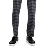 A|X Armani Exchange Men's Slim Fit Buffalo Plaid Wool Suit Pants Gray Size 32X30