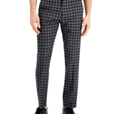 A|X Armani Exchange Men's Slim Fit Buffalo Plaid Wool Suit Pants Gray Size 32X30
