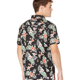 Hurley Men's Wedge Woven Short Sleeve Button Up Shirt Black Size X-Large