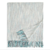 Sparrow & Wren Penelope Throw White/Turquoise