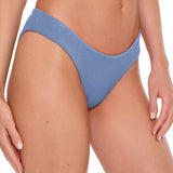 Becca by Rebecca Virtue Womens Hipster Pool Swim Bottom Separates Blue