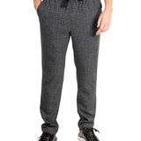 Natori Men's Plaid Drawstring Pajama Bottoms Black Size Large