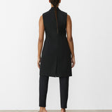 GSTQ Women's Ultimate Sleeveless Blazer Dress Black Size Large