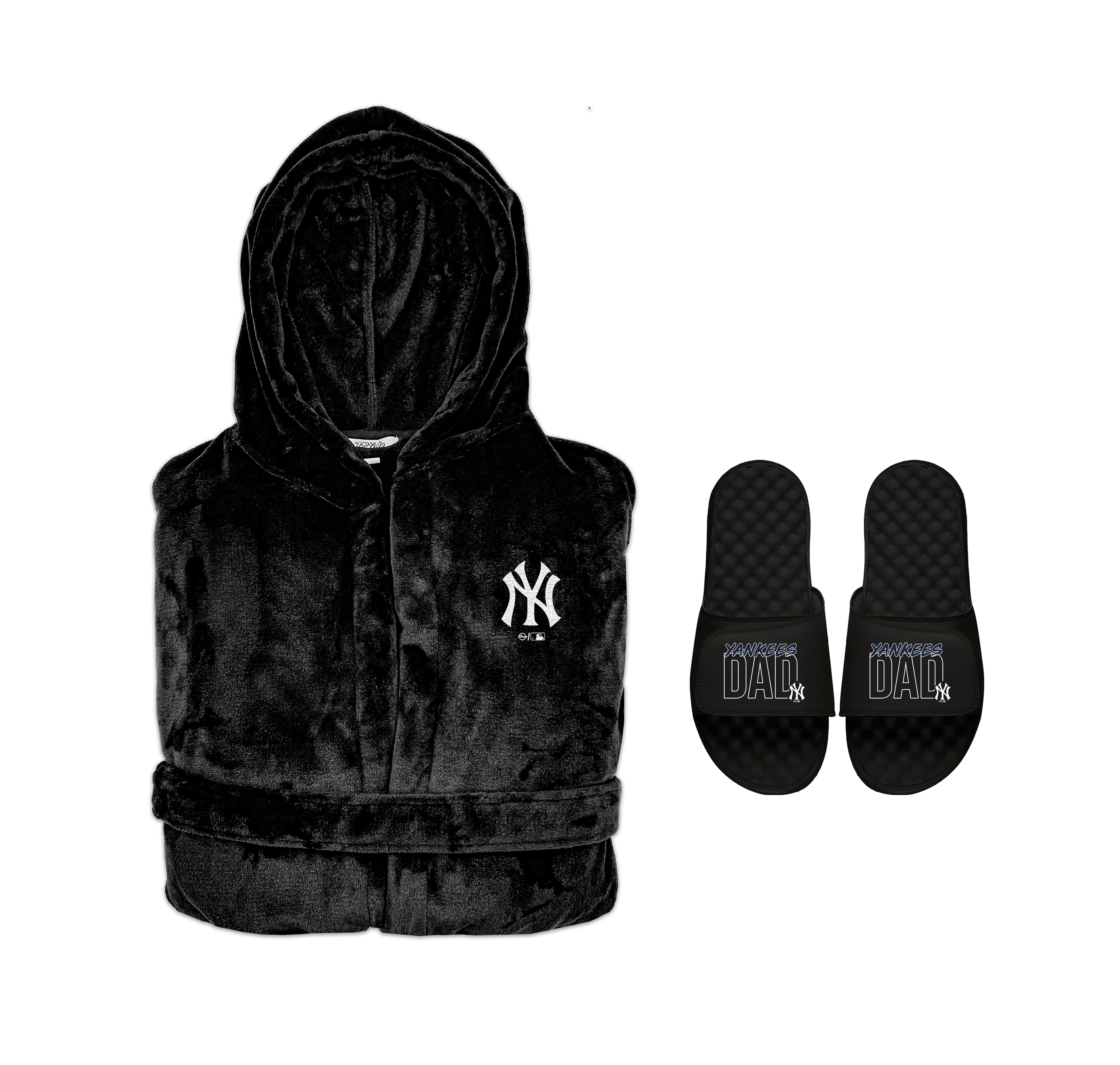 New York Yankees Dad Robe & Slides Bundle