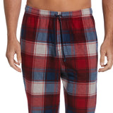 Perry Ellis Portfolio Men's Heather Plaid Pajama Pants Red Size Medium