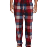 Perry Ellis Portfolio Men's Heather Plaid Pajama Pants Red Size Medium