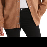 Bagatelle Faux Suede Shacket Camel