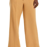 Avec Les Filles Cutout Waist Wide Leg Pants Camel