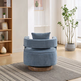 Anthology Upholstered Swivel Chair with Open Back and Removable Pillow