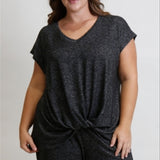 Coin Women's Cozy Tee Gray Size 2X