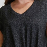 Coin Women's Cozy Tee Gray Size 2X