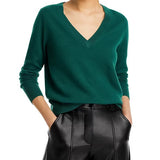 Aqua Cashmere V-Neck Cashmere Sweater