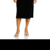 C by Bloomingdale's Cashmere Ribbed Midi Cashmere Dress Black