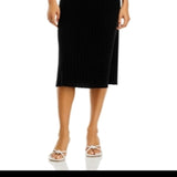 C by Bloomingdale's Cashmere Ribbed Midi Cashmere Dress Black