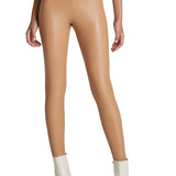 Women's Jet Black High-Waist Faux-Leather Leggings Size M