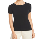 C by Bloomingdale's Short-Sleeve Cashmere Sweater Black Size M