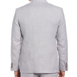 Cubavera Men's Classic Fit Solid Delave Linen Sport Coat Gray Size Medium
