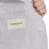 Cubavera Men's Classic Fit Solid Delave Linen Sport Coat Gray Size Medium