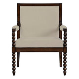 Upholstered Accent Chair with Removable Lumbar Pillow