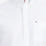 Tommy Hilfiger Men's Big & Tall Classic Fit Porter Textured Shirt White Size 3X