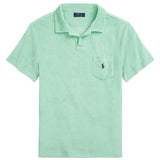 Ralph Lauren Men's Custom Slim Fit Terry Polo Shirt Green Size Medium