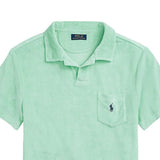 Ralph Lauren Men's Custom Slim Fit Terry Polo Shirt Green Size Medium