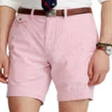 Ralph Lauren Men's 9 Inch Classic-Fit Seersucker Shorts Pink Size 30