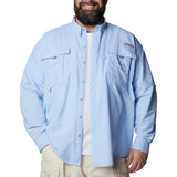 Columbia Men's Pfg Big & Tall Bahama Ii Long Sleeve Shirt Blue Size XXX-Large