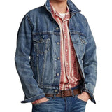 Polo Ralph Lauren Men's Denim Trucker Jacket Blue Size Medium
