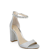 Jewel Badgley Mischka Women's Black Louise Evening Sandal Size 8
