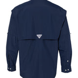 Columbia Men's Bahama Ii Long Sleeve Shirt Blue Size Large