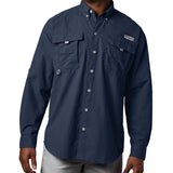 Columbia Men's Bahama Ii Long Sleeve Shirt Blue Size Large