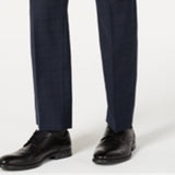 Michael Kors Men's Classic Fit Airsoft Stretch Teal Plaid Suit Separate Pants Blue Size 44X34
