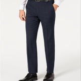 Michael Kors Men's Classic Fit Airsoft Stretch Teal Plaid Suit Separate Pants Blue Size 44X34