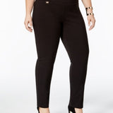 Alfani Women's Tummy Control Pull On Skinny Pants Black Size 22W