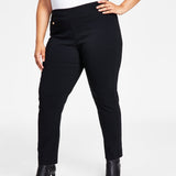 Alfani Women's Tummy Control Pull On Skinny Pants Black Size 22W