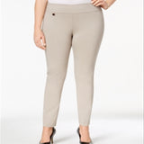 Alfani Women's Modern Skinny Pull On Pants Brown Size 24W