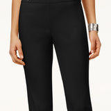 JM Collection Women's Embellished Pull On Capri Pants Black Size Large