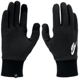 Nike Men's Club Fleece 2.0 Embroidered Logo Tech Gloves Black Size Small
