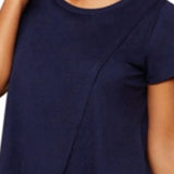 Motherhood Maternity Women's Pull Over Open Front Nursing Tee Blue Size X-Large