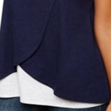 Motherhood Maternity Women's Pull Over Open Front Nursing Tee Blue Size X-Large