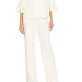 Adrianna Papell Women's Shawl Collar Bell Sleeve Blazer White Size 14