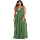 After Six Women's Vineyard Green Chiffon Gown Size 8