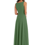 After Six Women's Vineyard Green Chiffon Gown Size 8