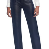 L'agence Women's Coated Noir High Rise Straight Leg Jeans Size 26