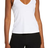 Beyond Yoga Take the Plunge Rib Tank in Redflower , Size Large Red