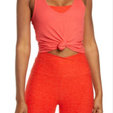 Beyond Yoga Take the Plunge Rib Tank in Redflower , Size Large Red