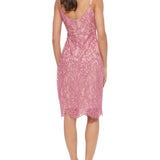 GUESS Women's Border Scallop Corded Lace Cutout Dress Pink Size 12