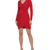 GUESS Women's Twist Front Knit Dress Red Size 4